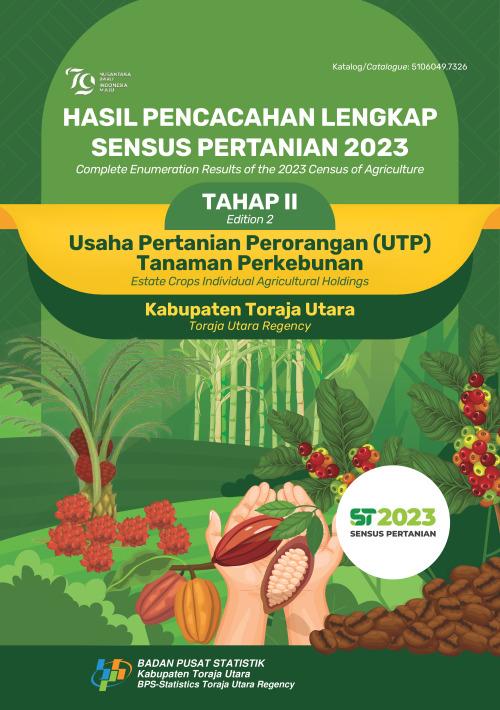 Complete Enumeration Results of The 2023 Census of Agriculture Edition 2: Estate Crops Individual Agricultural Holdings Toraja Utara Regency