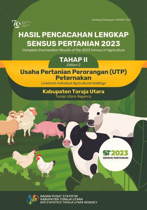 Hasil Pencacahan Lengkap Sensus Pertanian 2023 - Tahap II: Usaha Pertanian Perorangan (UTP) Peternakan Kabupaten Toraja Utara